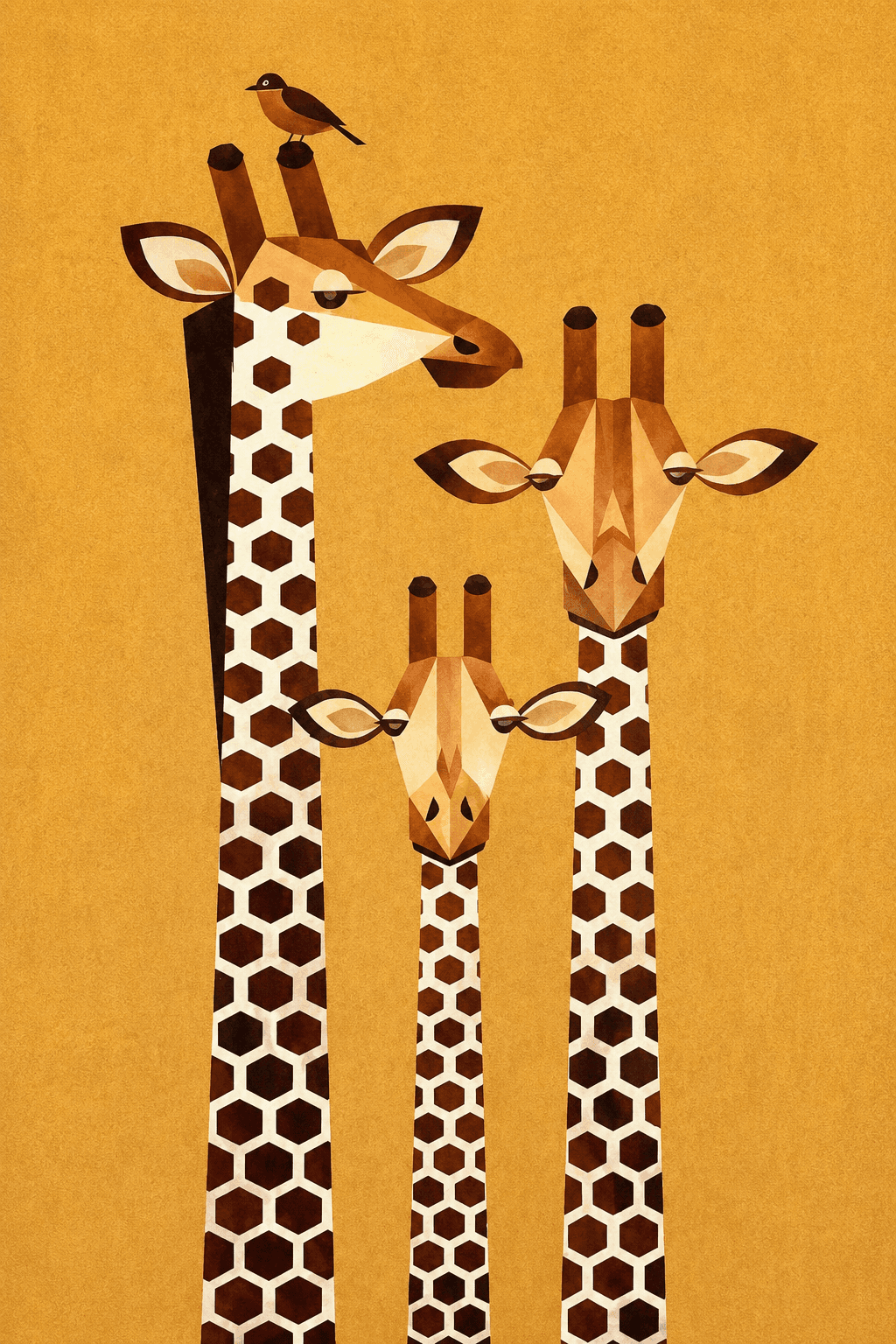 Preview of Golden Giraffe Family inside the frame