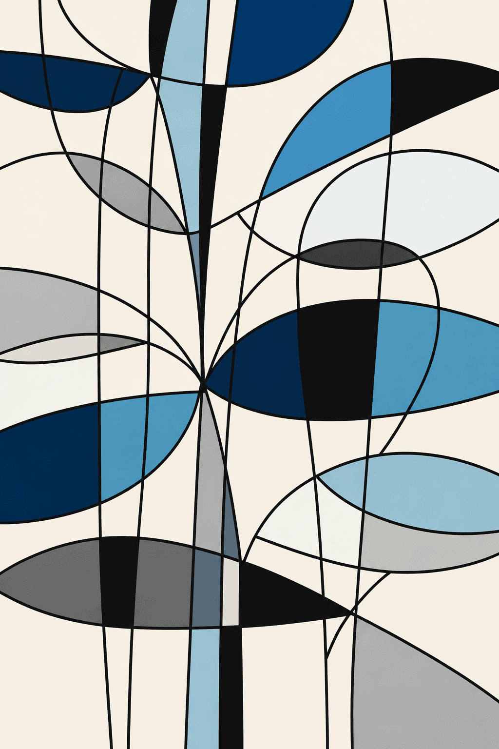 Preview of Geometric Blue Rhythm inside the frame