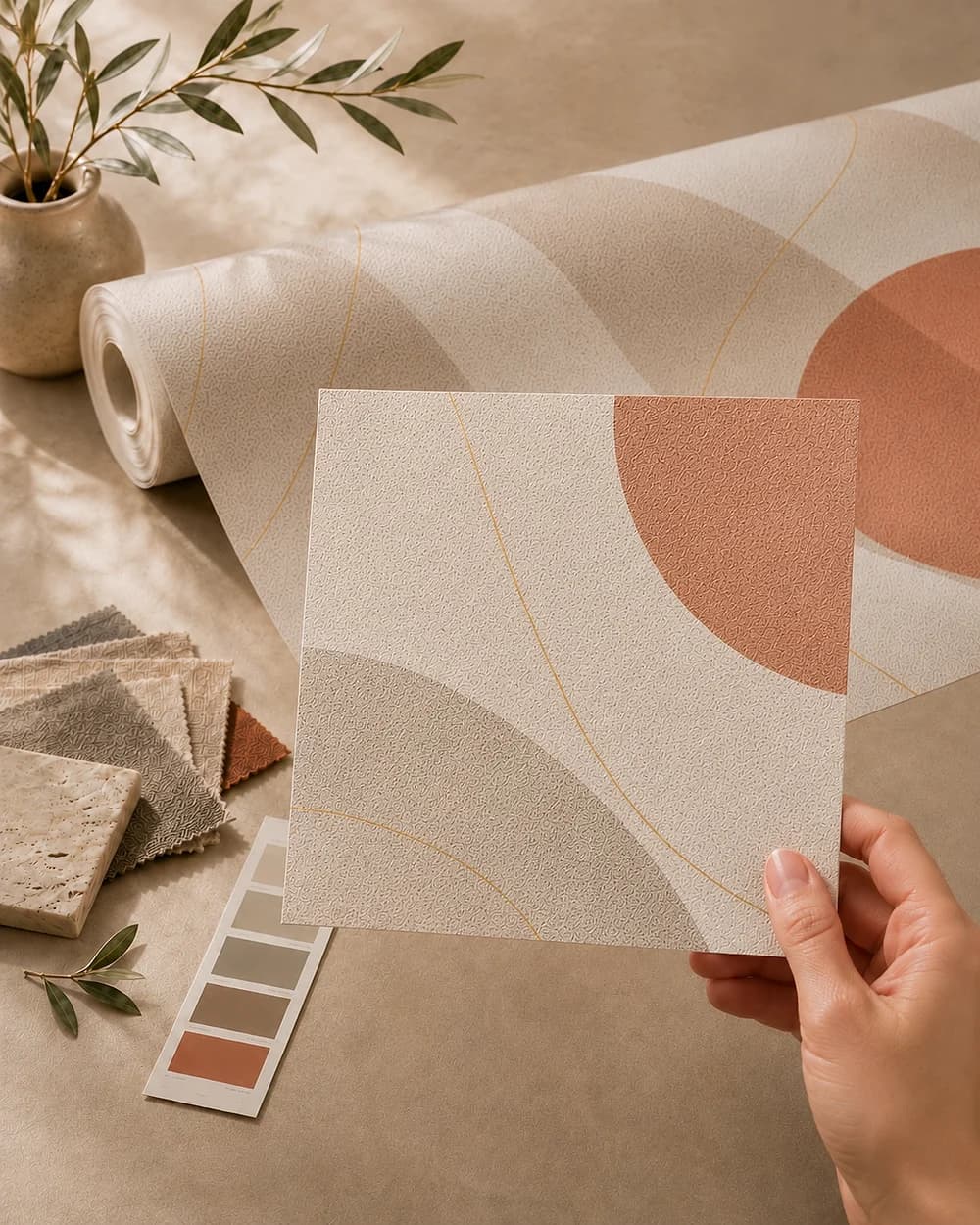 Printed wallpaper samples
