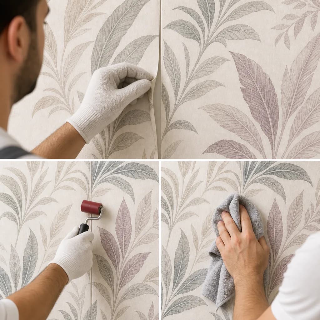 Removing overlap strips and cleaning the wallpaper seam