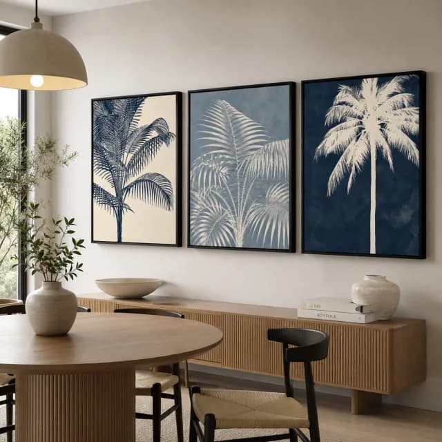Blue Palm Stillness