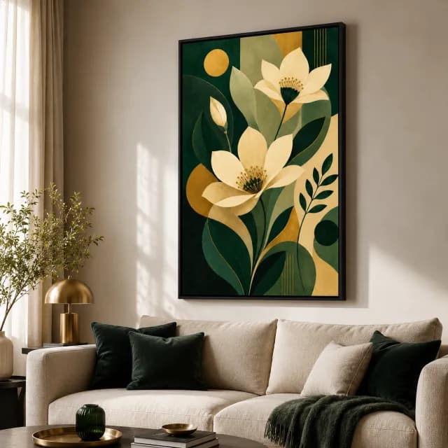 Golden Emerald Bloom