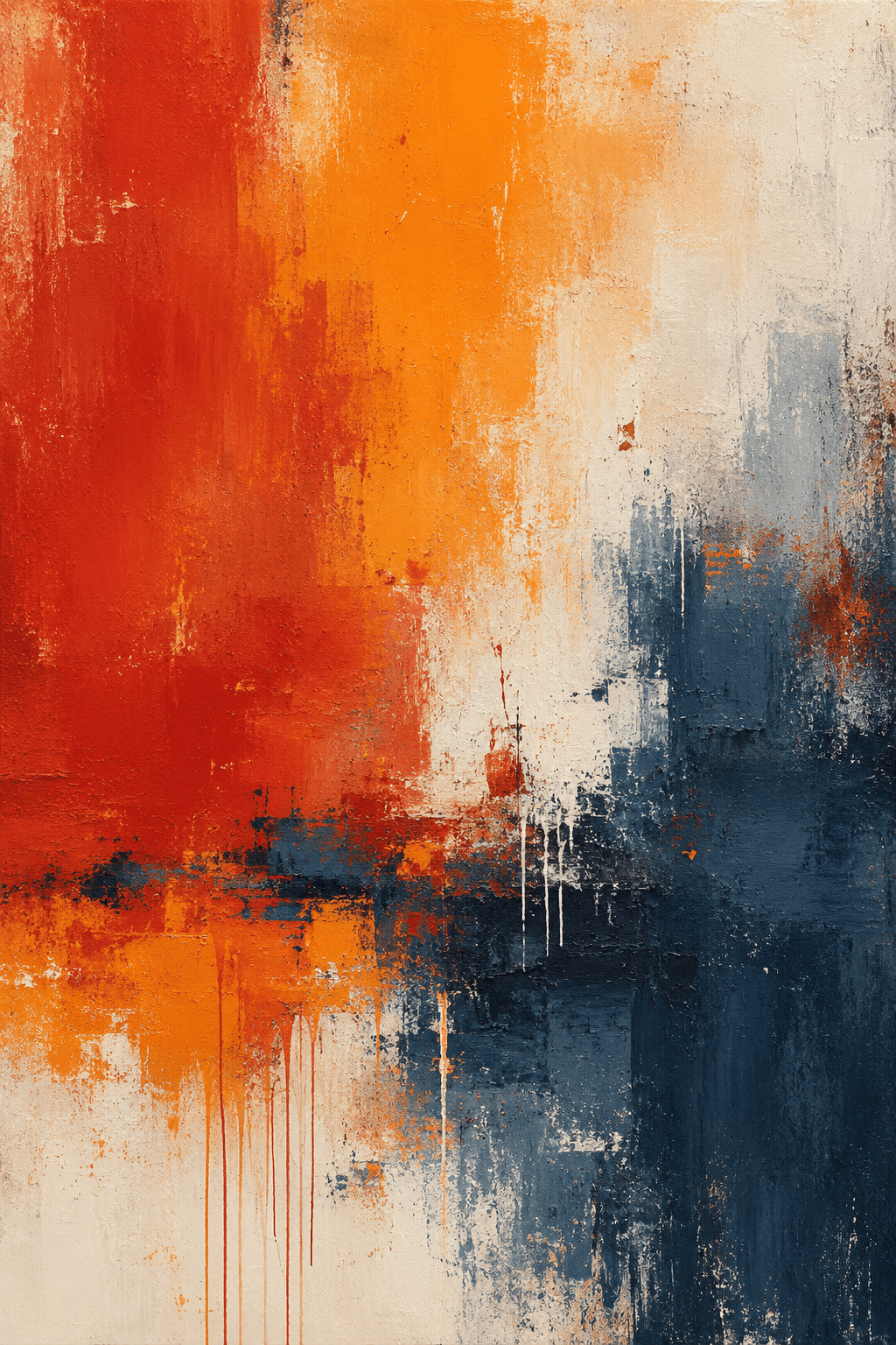 Preview of Warm Abstract Wall Art inside the frame