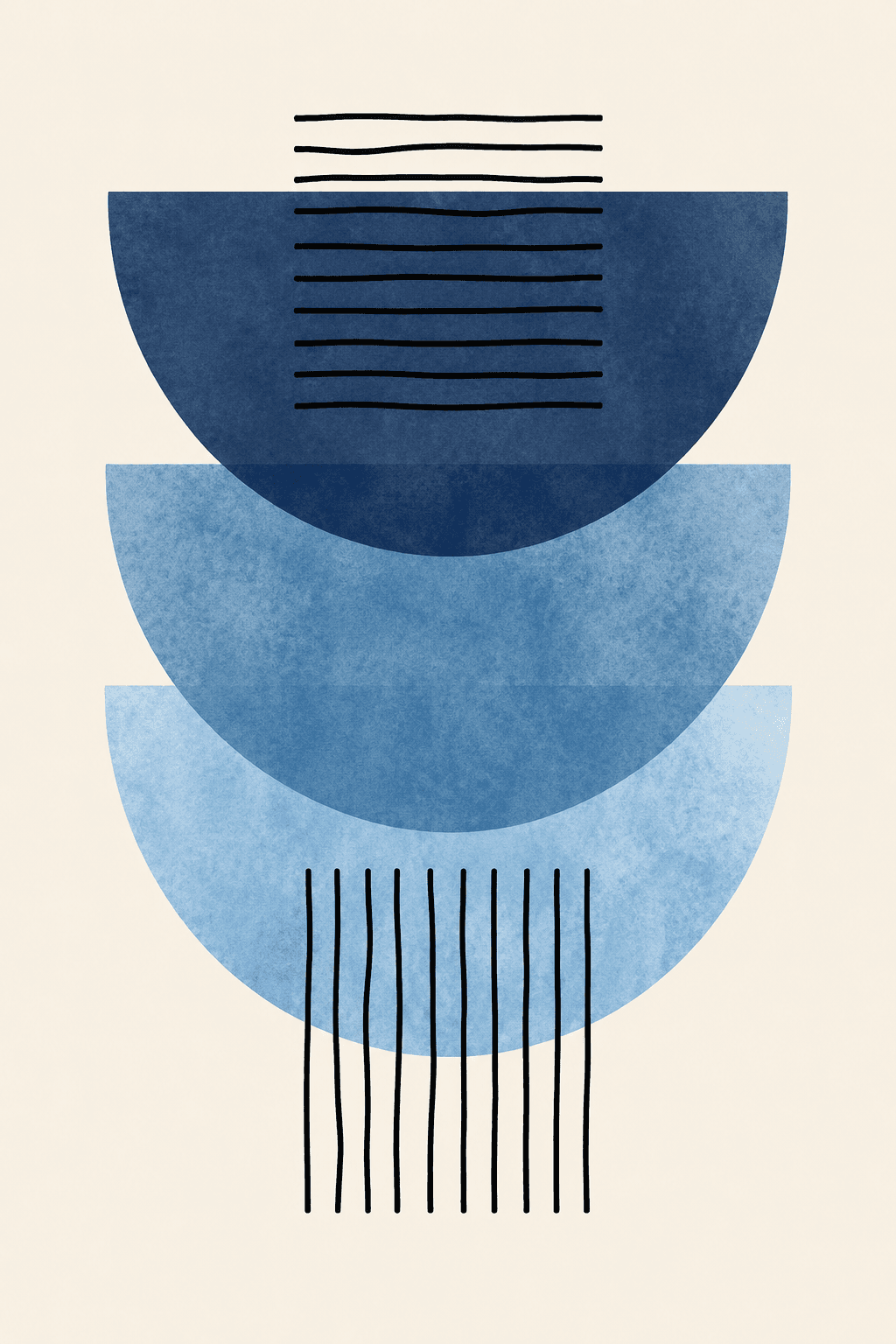 Preview of Blue Geometric Harmony inside the frame