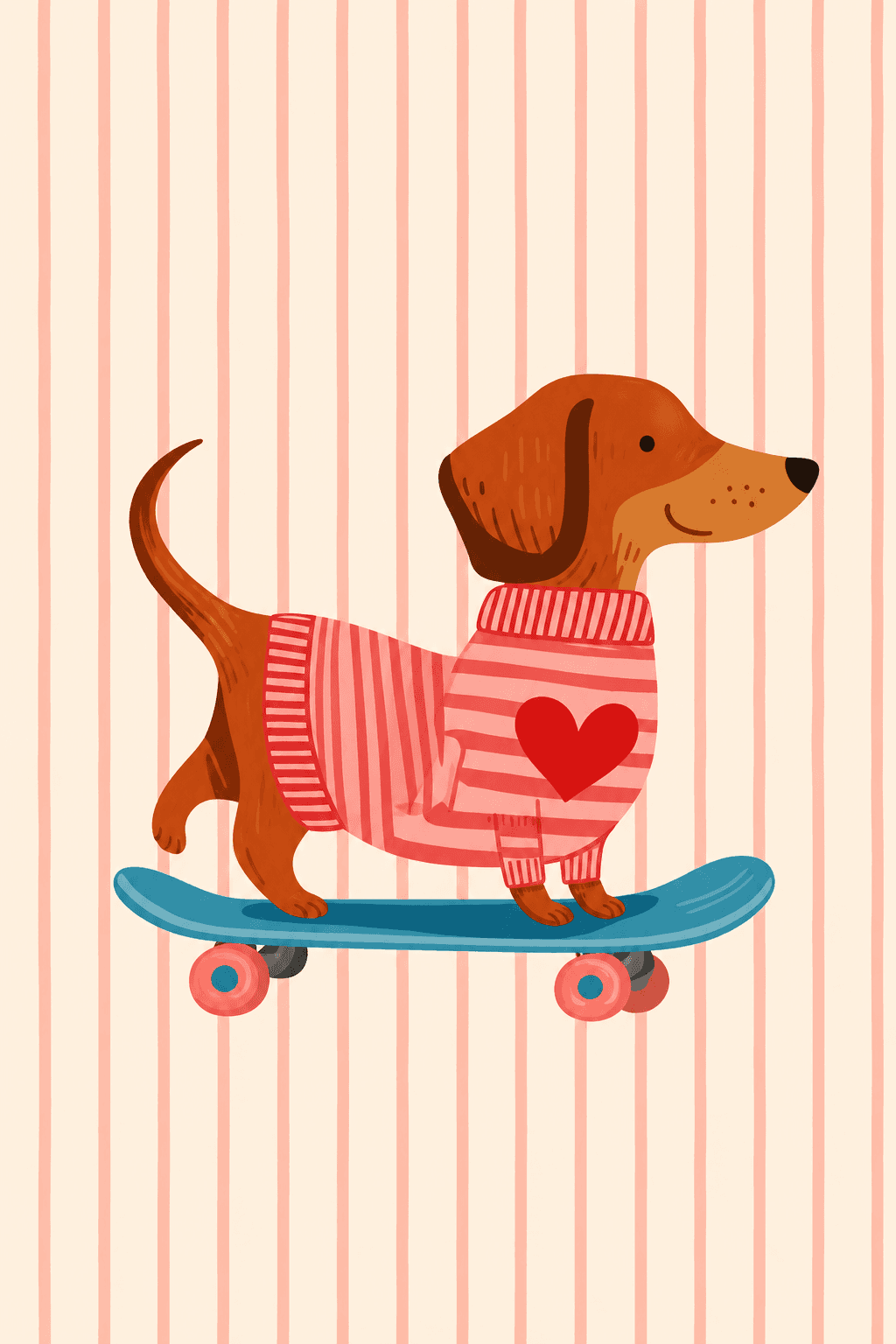 Preview of Dachshund on Wheels of Love inside the frame