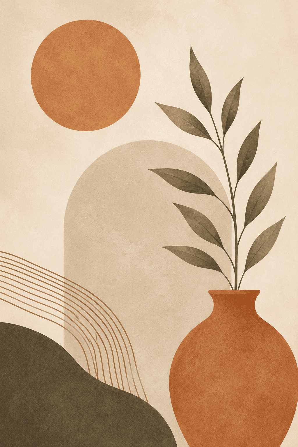 Preview of Olive Terracotta Calm inside the frame
