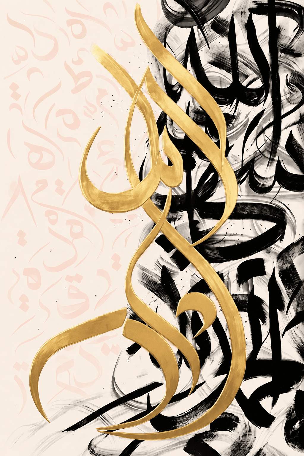 Preview of Quiet Gold Letters inside the frame