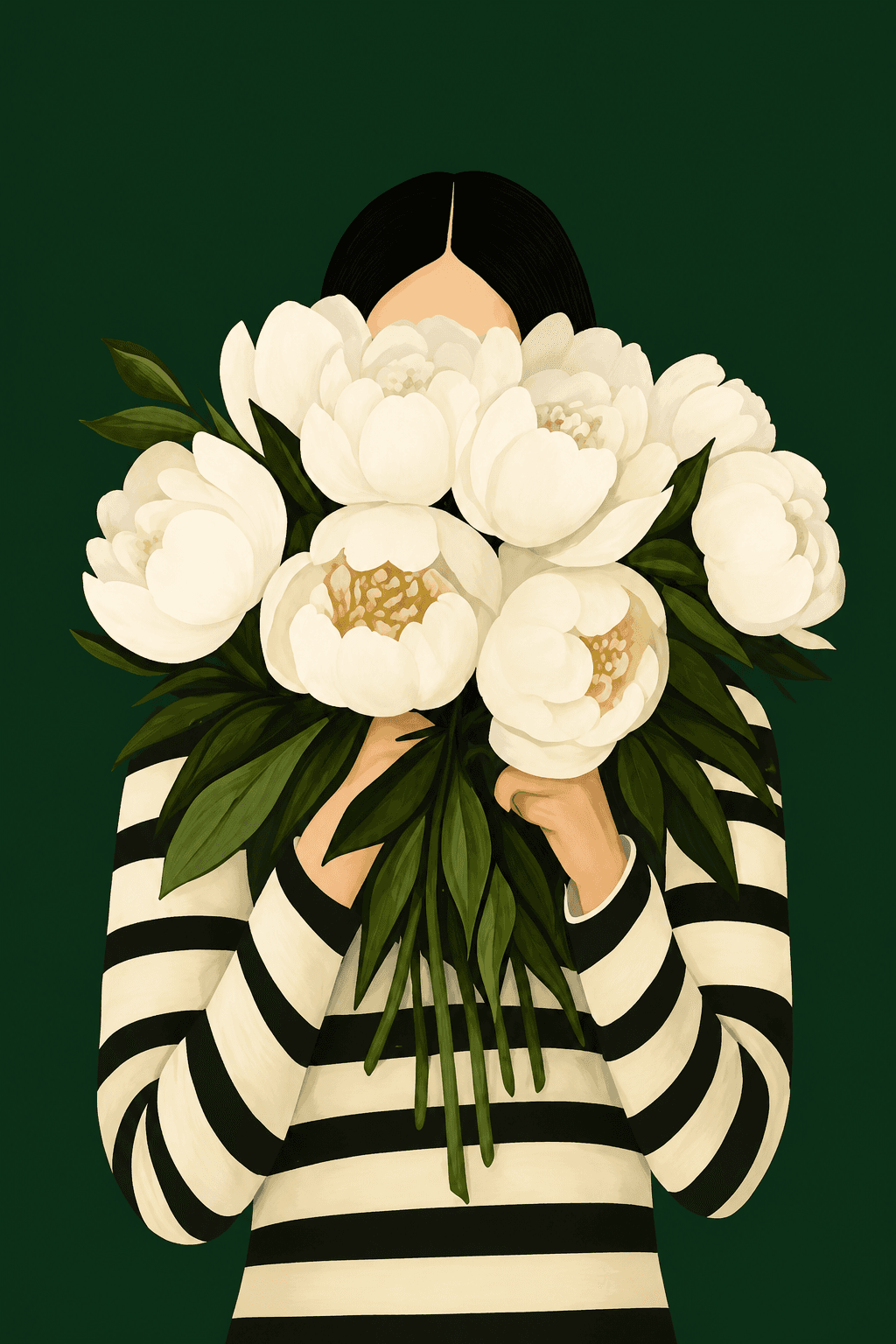 Preview of Emerald Floral Whisper inside the frame