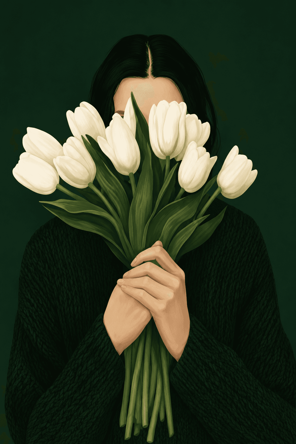 Preview of Emerald Floral Whisper inside the frame