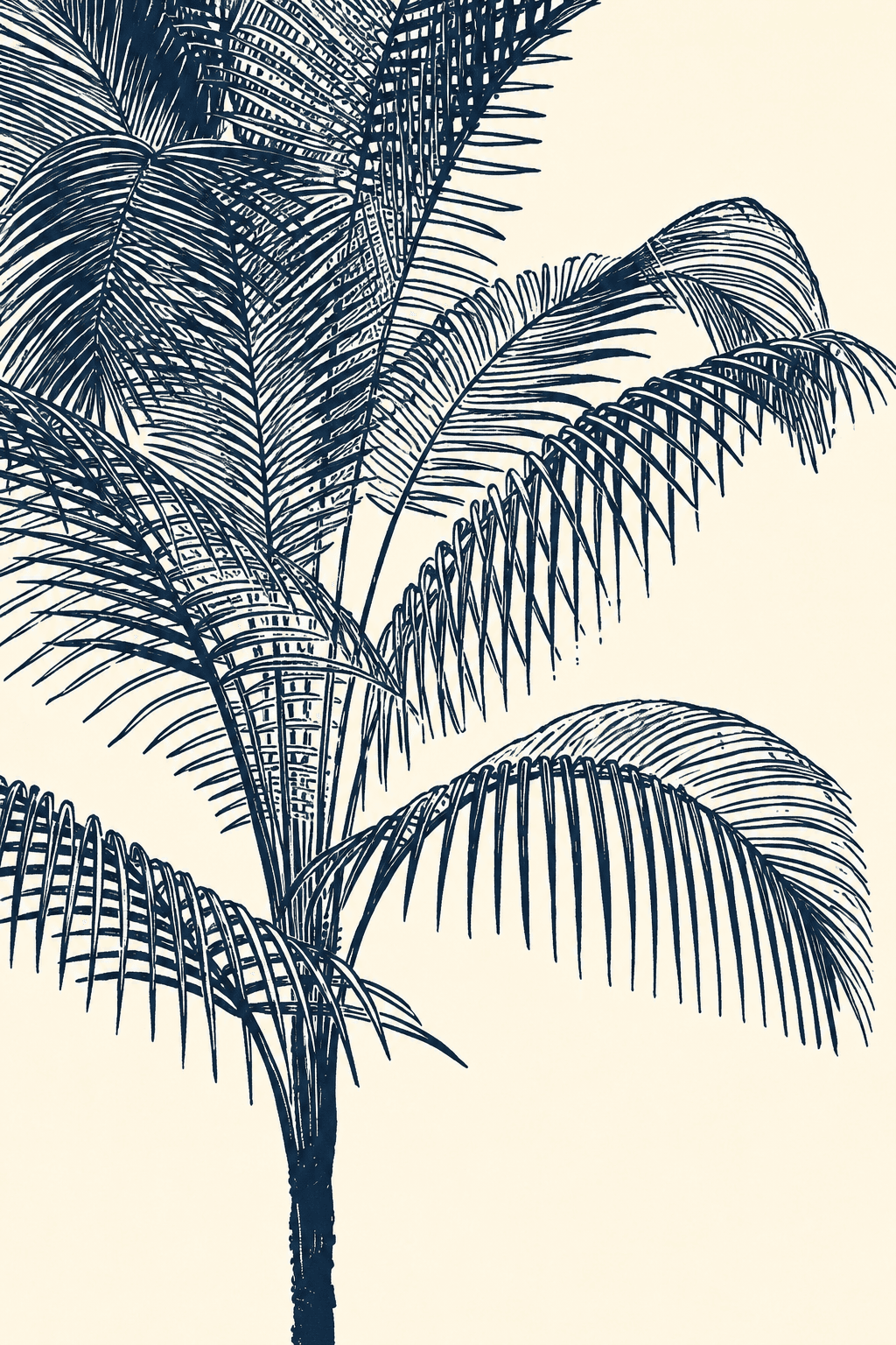 Preview of Blue Palm Stillness inside the frame