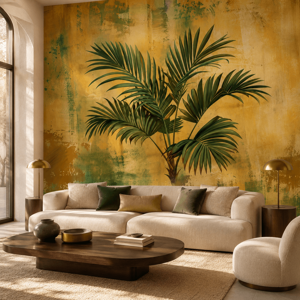 Luxury Golden Palm - room mockup 2