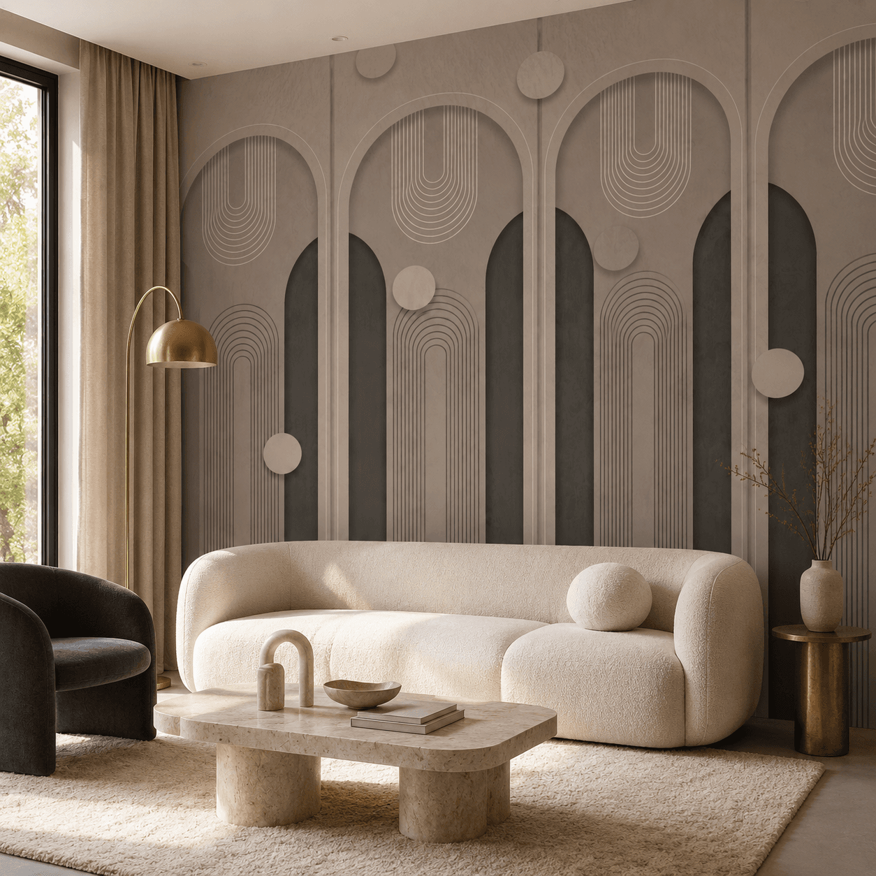 أقواس هندسية رمادي WB154