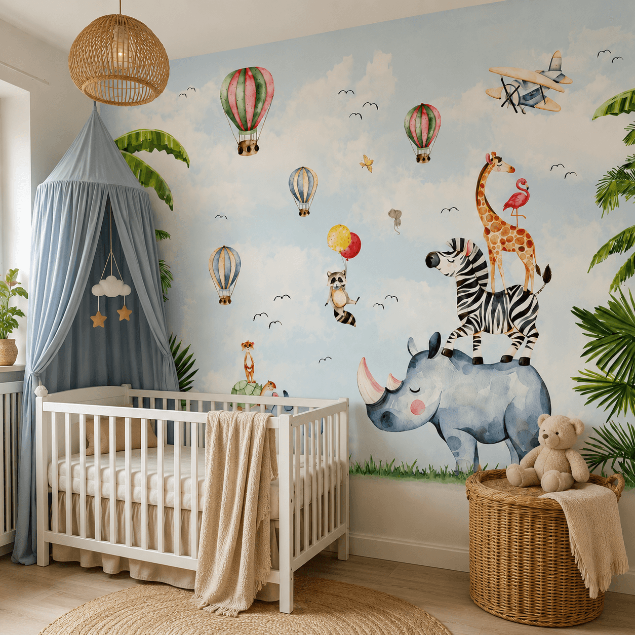 Kids Safari Balloons - room mockup 2