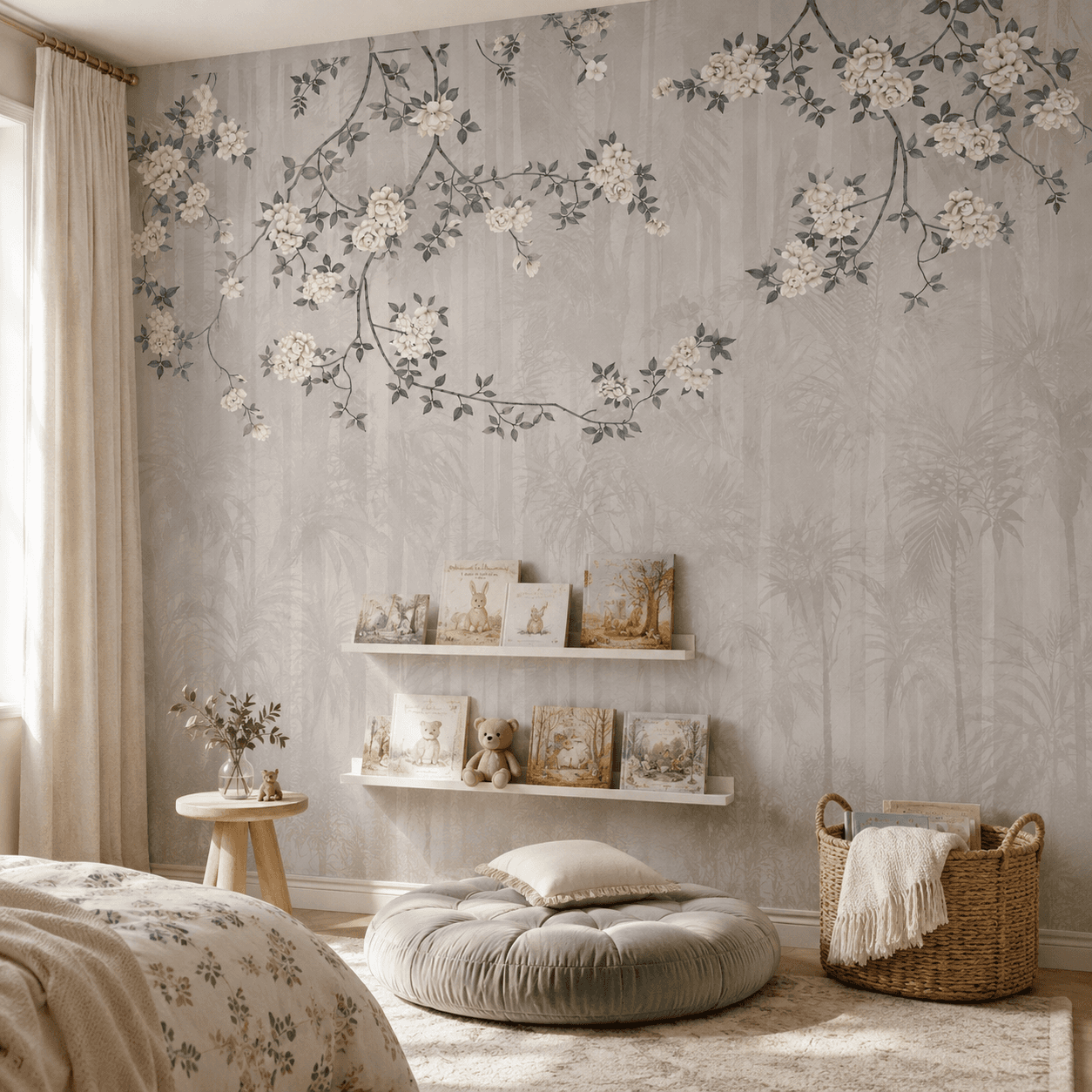 Calm Forest Blossoms Kids - room mockup 3