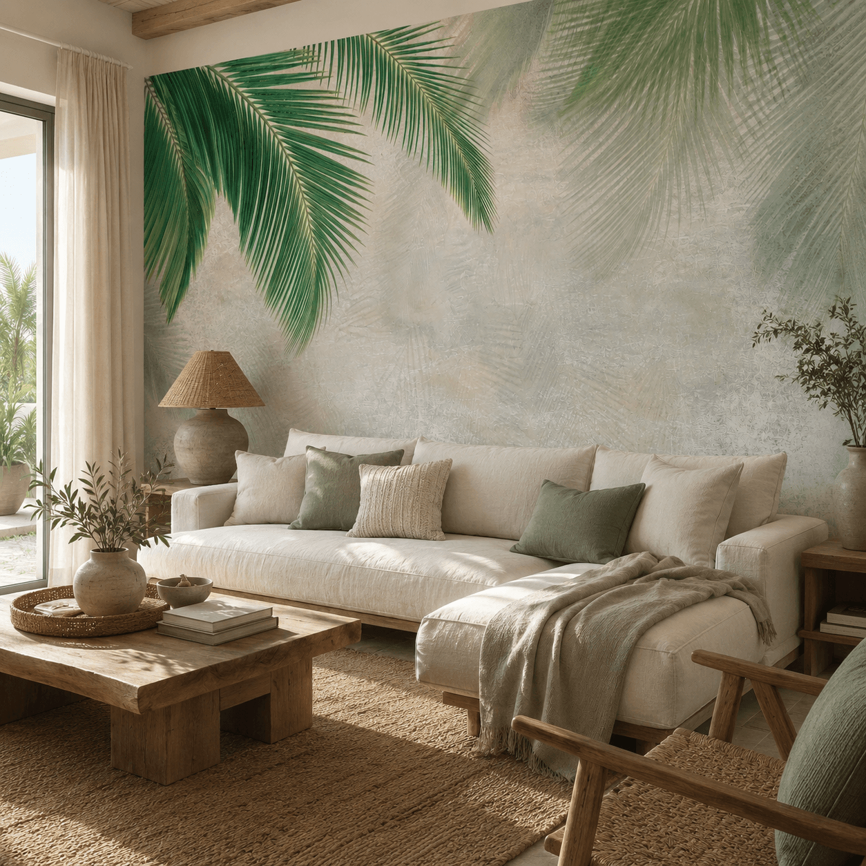 Luxury Tropical Palm Fronds - room mockup 2