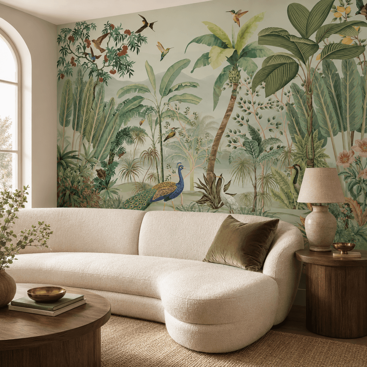 WB203 Tropical Peacock Botanical - room mockup 2