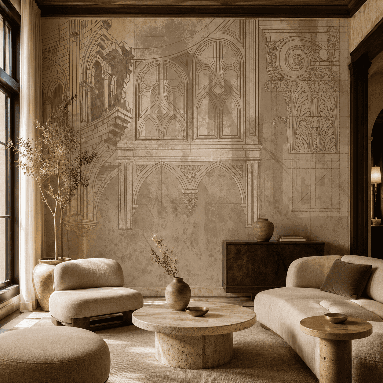 معماري كلاسيكي معتق - صورة معاينة داخل غرفة رقم 2
