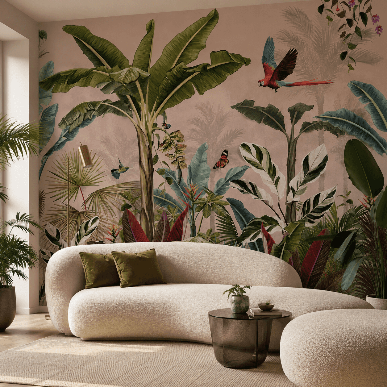 Blush Tropical Jungle - room mockup 2