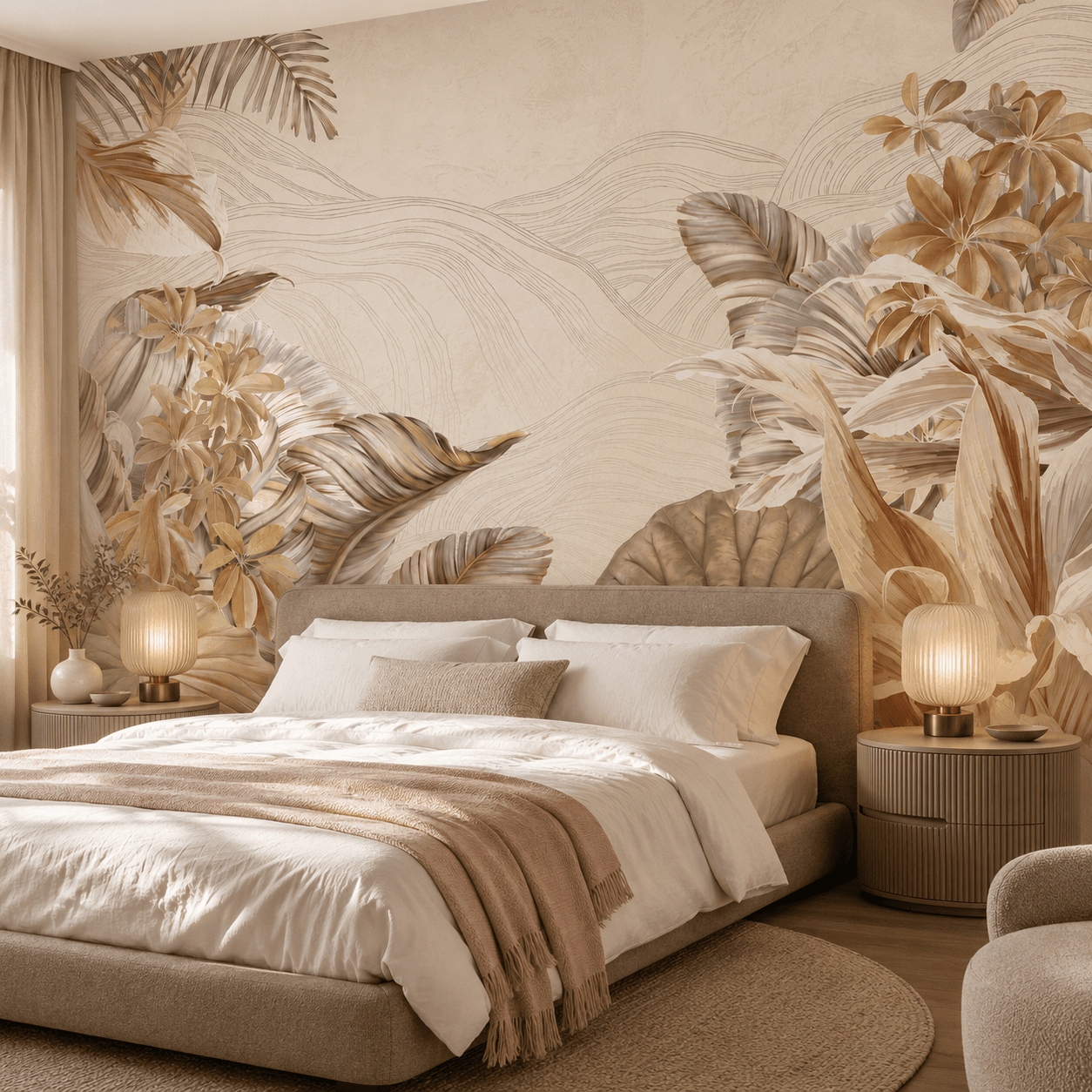 Elegant Cream Botanical WB271