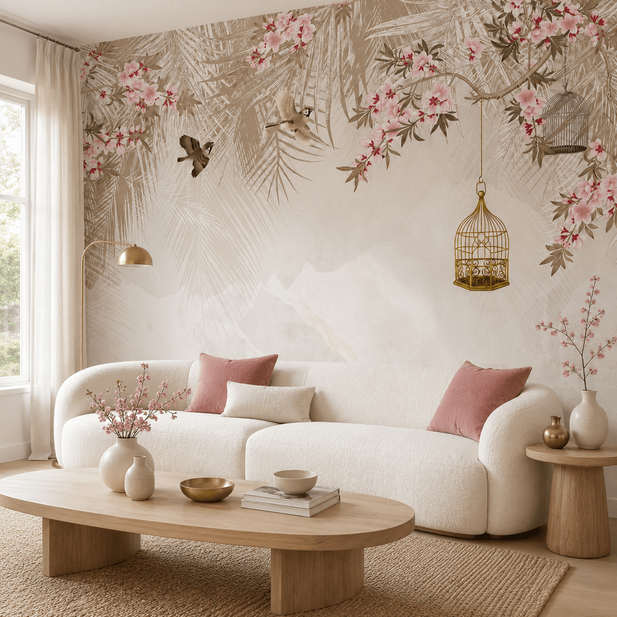 Pink Blossom Birdcage WB326
